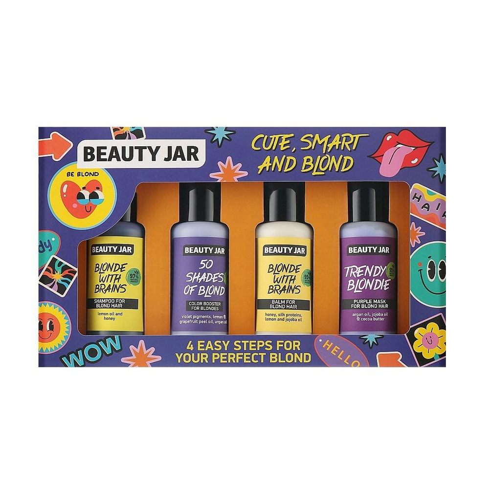 Набір для волосся Beauty Jar Cute Smart And Blond (шампунь, 80 мл + бальзам, 80 мл + підсилювач кольору, 80 мл + маска, 80 мл)